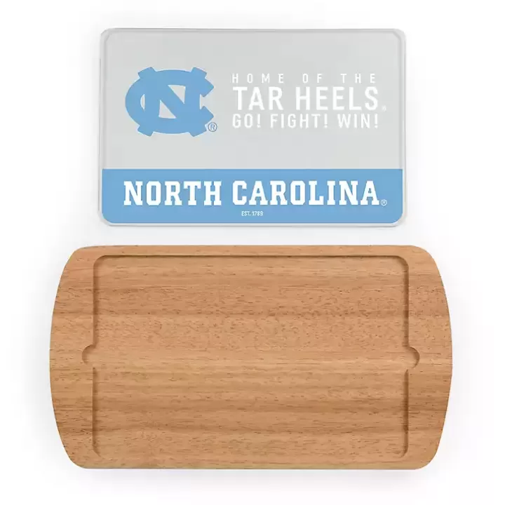 Hot Tar Heels Wood and Glass Serving Board Serving & Entertaining