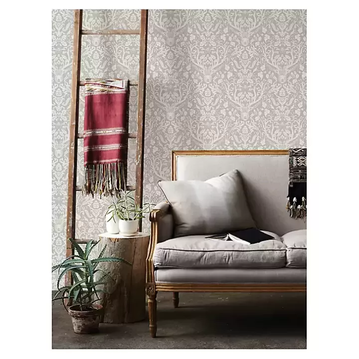 Outlet Taupe Escape to the Forest Peel & Stick Wallpaper Wall Murals & Wallpaper