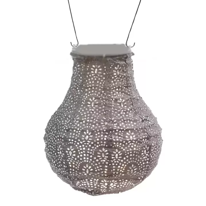 Discount Taupe Fan Bulb Hanging LED Outdoor Lantern Outdoor Lighting