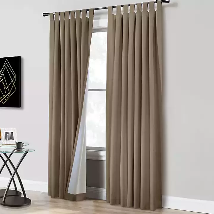 Sale Taupe Ventura Blackout Curtain Panel, 95 in. Curtains & Drapes