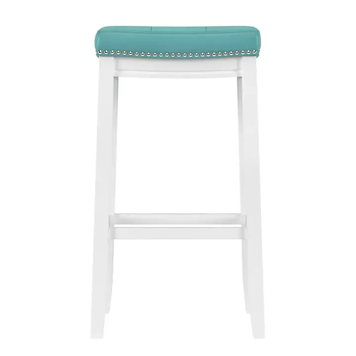 Cheap Teal Faux Leather Claridge Bar Stool Bar Stools & Counter Height Stools