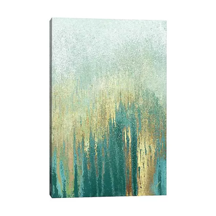 Clearance Teal Golden Woods Canvas Art Print Canvas Art