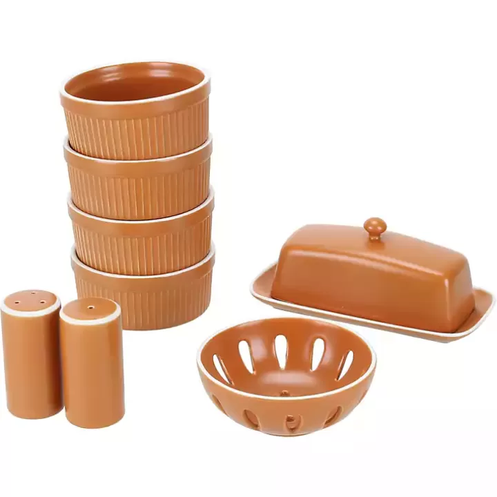 Flash Sale Tempo Terracotta 7-pc. Countertop Accessory Set Kitchen Accessories