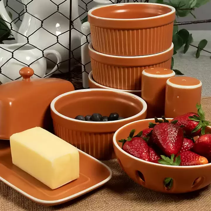 Flash Sale Tempo Terracotta 7-pc. Countertop Accessory Set Kitchen Accessories