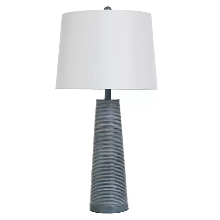Best Textured Denim Blue Tapered Table Lamp Table Lamps