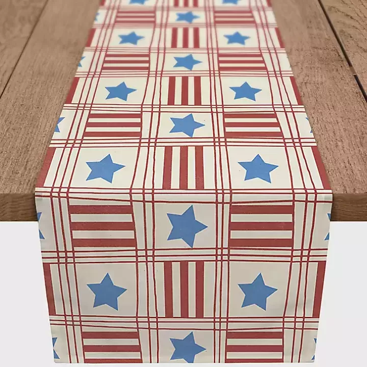 Hot 4th of July Stars & Stripes Table Runner, 72 in. Table Linens