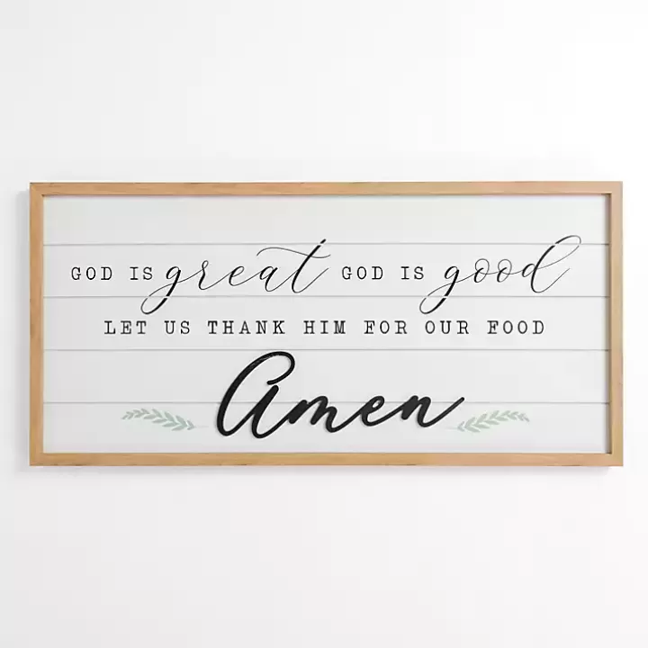 Outlet Thank Him For Our Food Wall Plaque Wall Quotes & Signs