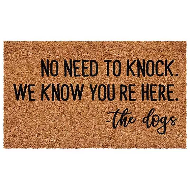 Fashion The Dogs Know You're Here Coir Doormat Doormats