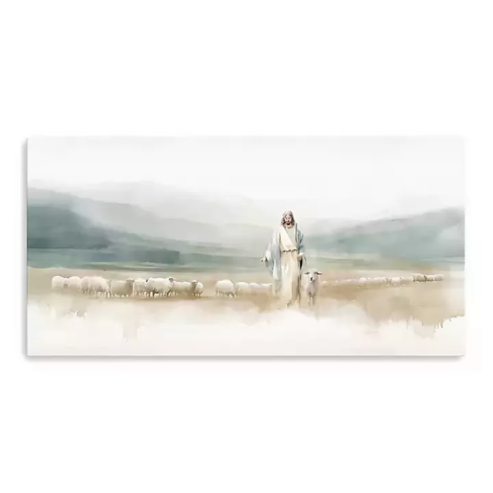 New The Good Shepherd Canvas Art Print, 20x10 in. Canvas Art