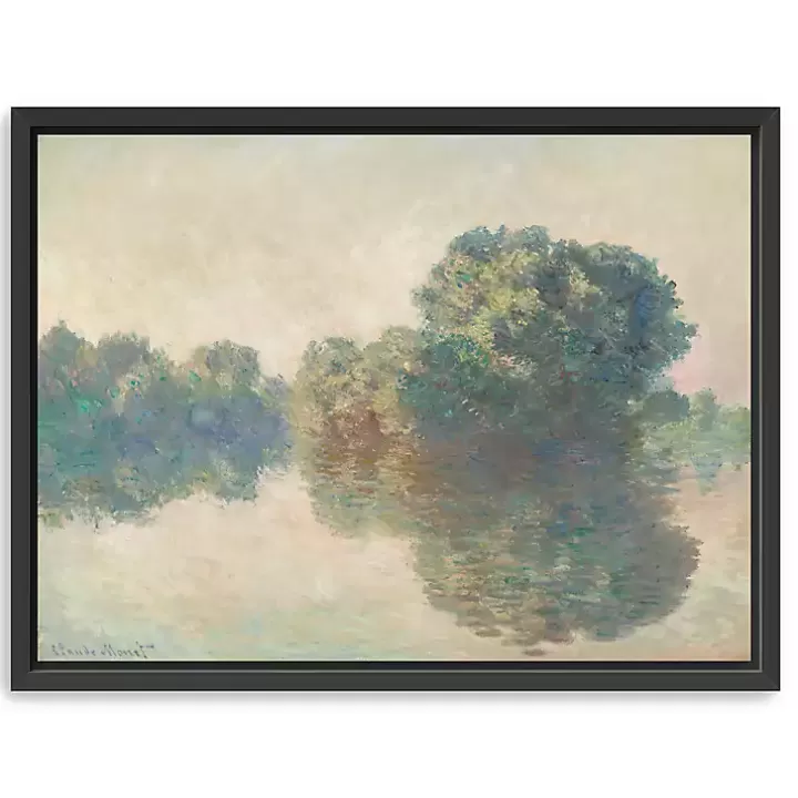 Best The Seine at Giverny Framed Canvas Art Print Canvas Art