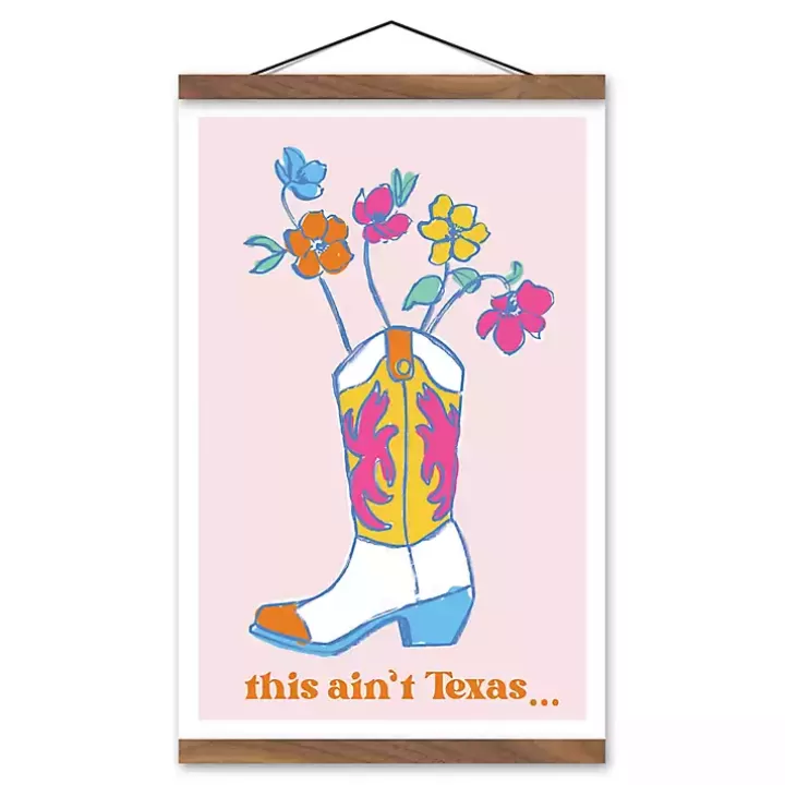 Best This Ain't Texas Cowboy Boot Hanging Wall Sign Wall Quotes & Signs