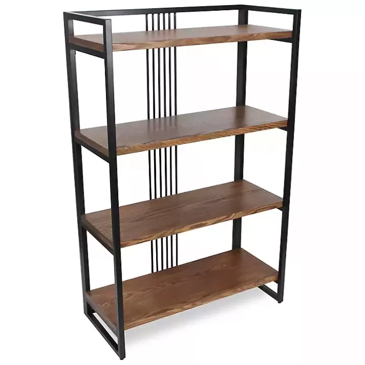 Sale 4-Tier Black Metal Frame Shelf Bookshelves