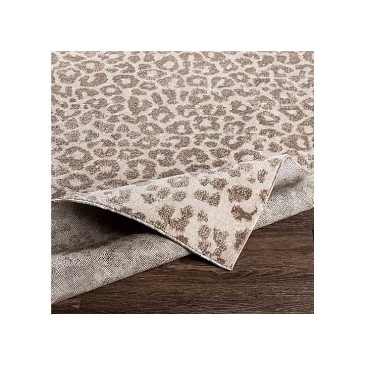 Shop Toasted Brown Cheetah Print Area Rug, 5x7 Area Rugs