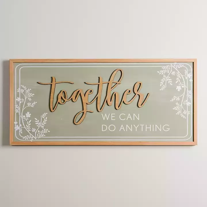 Outlet Together We Can Do Anything Wall Plaque Wall Quotes & Signs