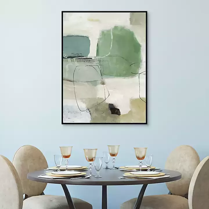 Sale Tranquil Green Framed Canvas Art Print Canvas Art