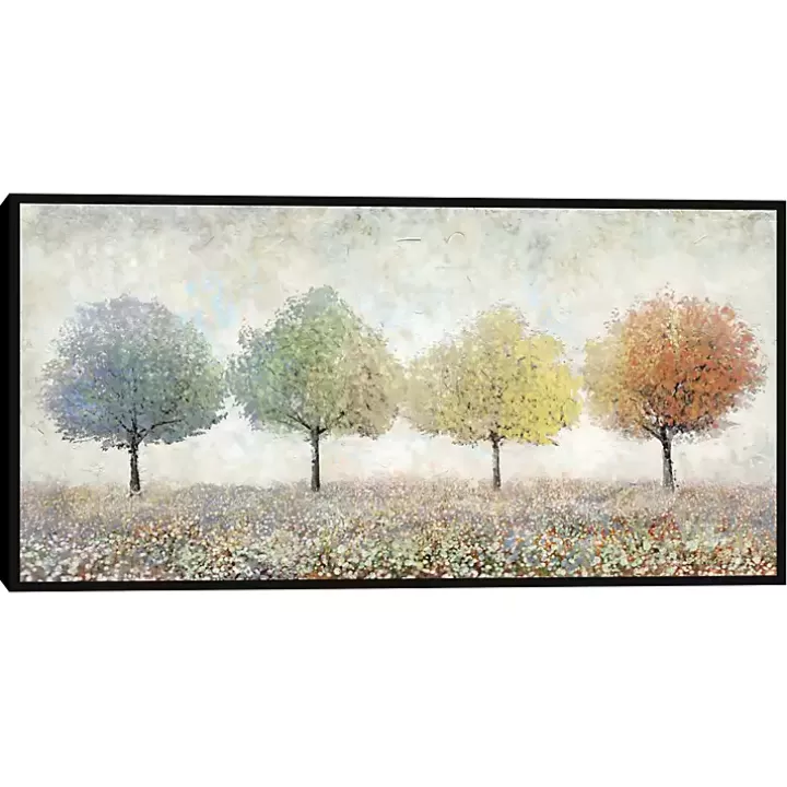 New Transitional Trees Framed Canvas Art Print Canvas Art