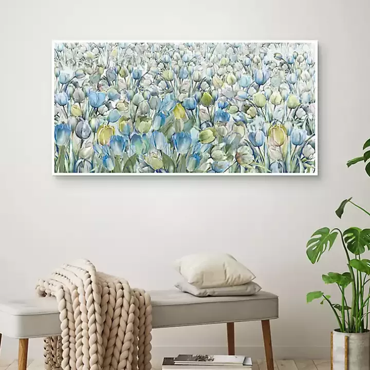 Best Tulip Parade Framed Canvas Art Print Canvas Art
