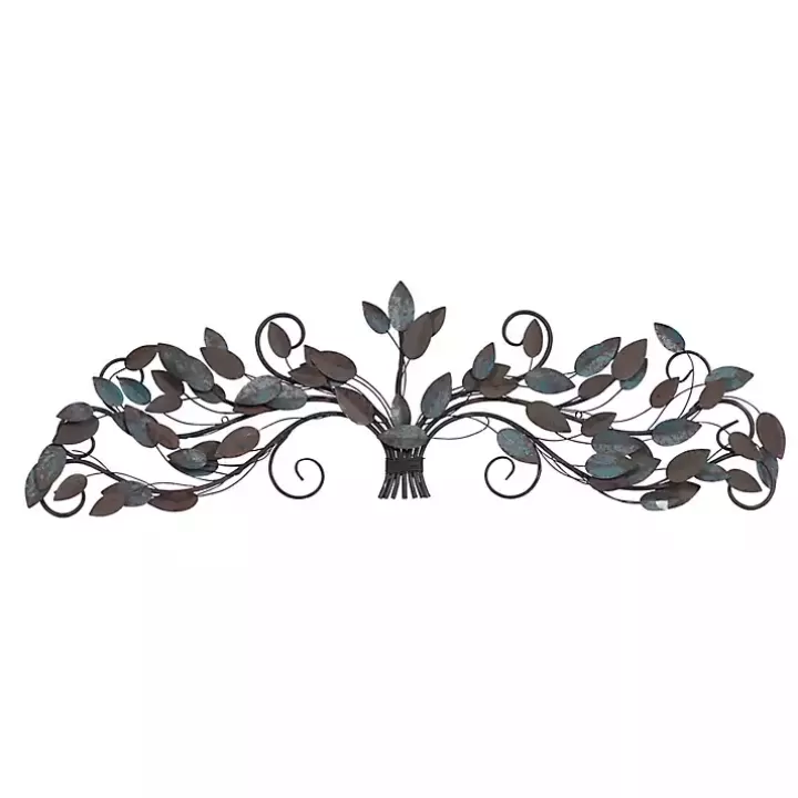 Outlet Turquoise Bronze Distressed Iron Vine Wall Plaque Wall Plaques