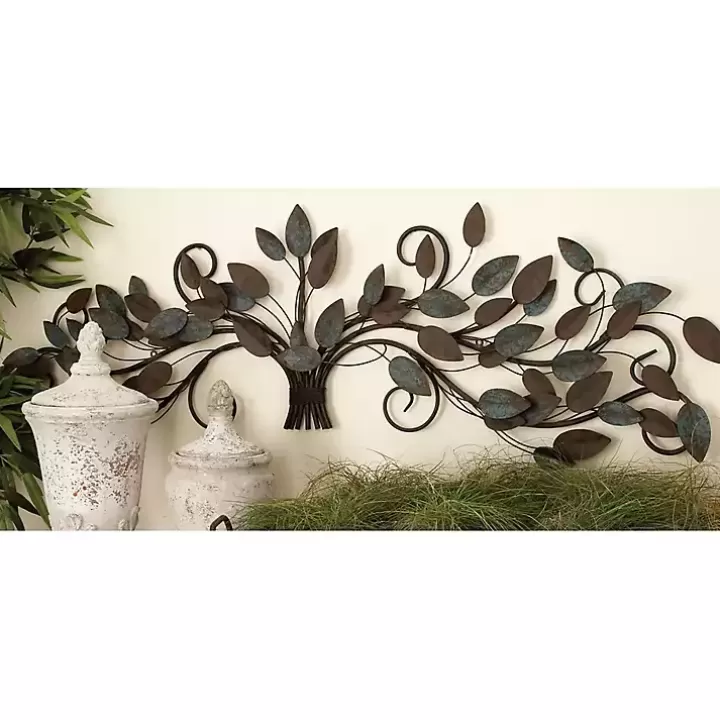 Outlet Turquoise Bronze Distressed Iron Vine Wall Plaque Wall Plaques