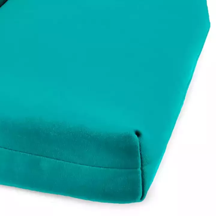 Sale Turquoise Canvas French Edge Chaise Cushion Outdoor Cushions & Pillows