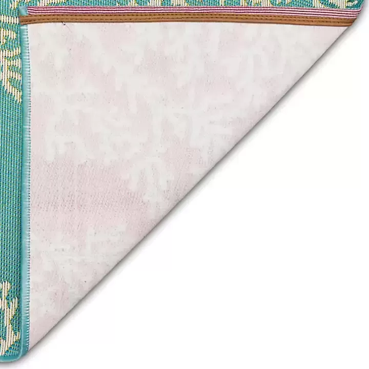 Store Turquoise Coral Indoor/Outdoor Rug, 3x4 Outdoor Rugs