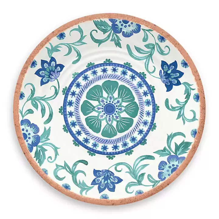 Store Turquoise Melamine Rio Salad Plates, Set of 6 Outdoor Dining