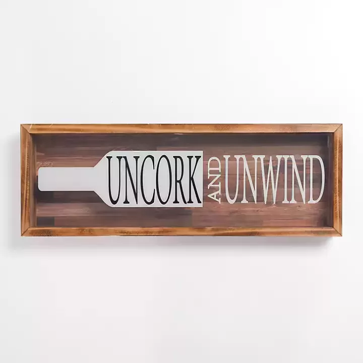 Best Sale Uncork and Unwind Cork Holder Wall Plaque Wall Storage