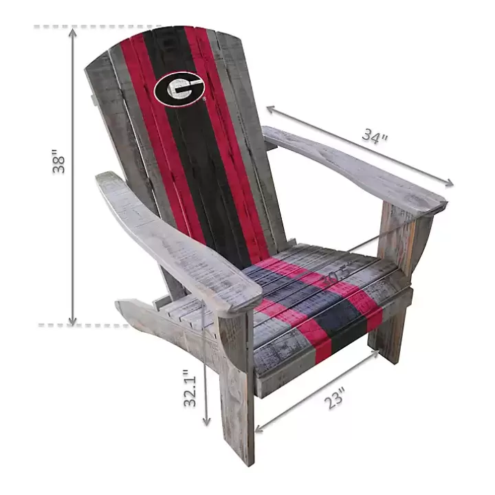 Flash Sale University of Georgia Adirondack Outdoor Chair Outdoor Seating