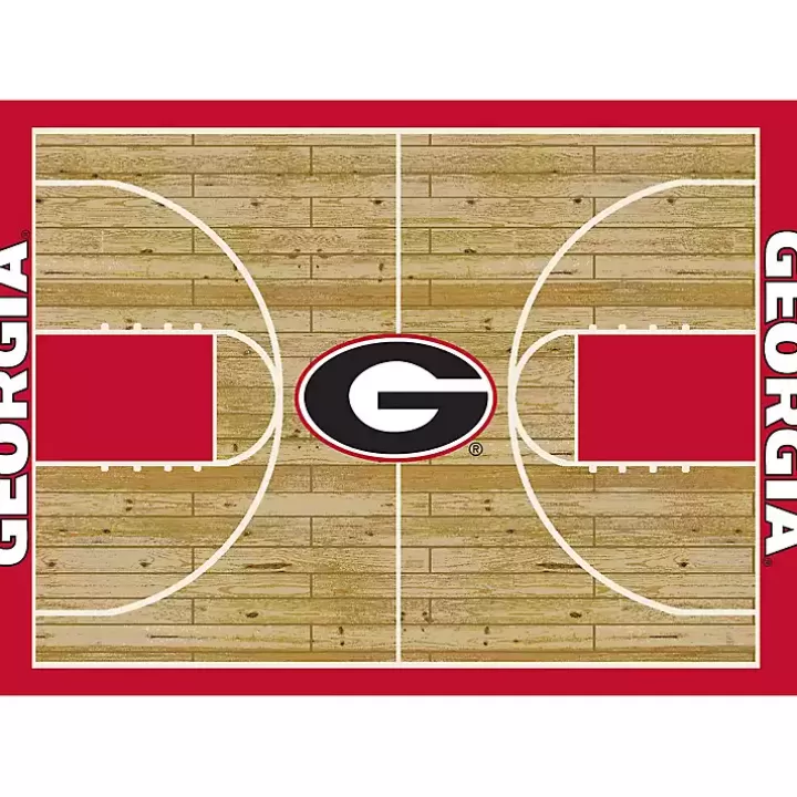 Best Sale University of Georgia Courtside Area Rug, 4x6 Area Rugs