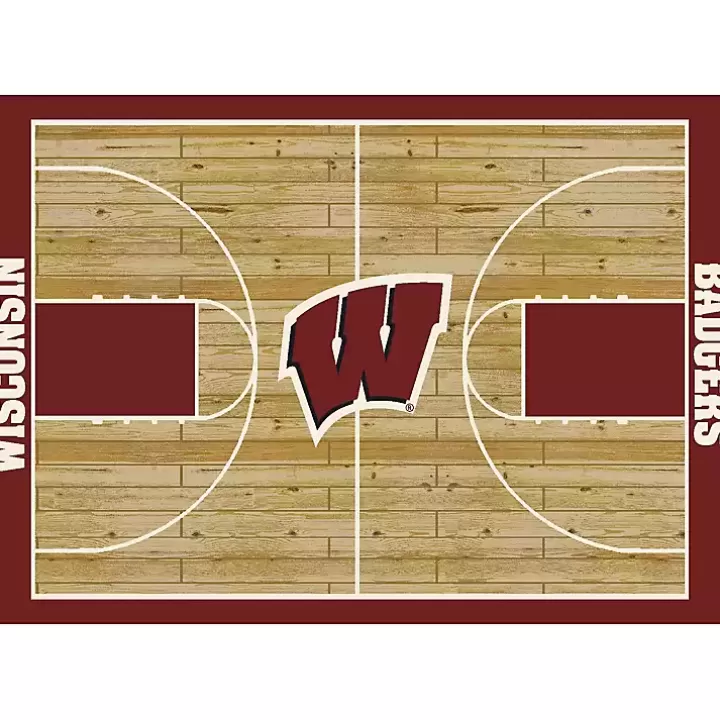 Best Sale University of Wisconsin Courtside Area Rug, 4x6 Area Rugs