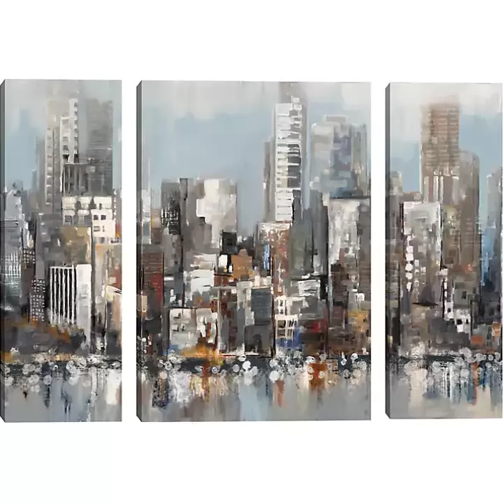 New Urban Focus A, B, & C Canvas Art Prints, Set of 3 Canvas Art