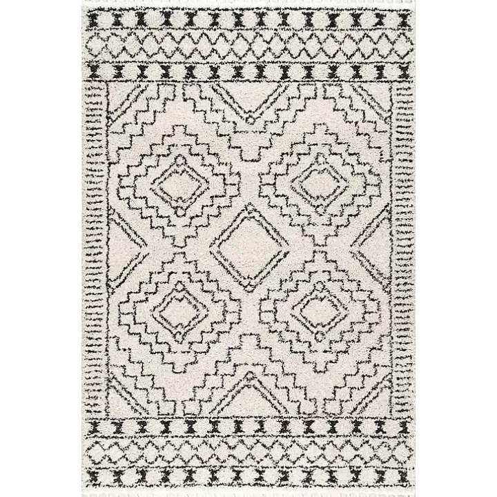 Outlet Vailiki Moroccan Tribal Tassel Area Rug, 5x7 Area Rugs