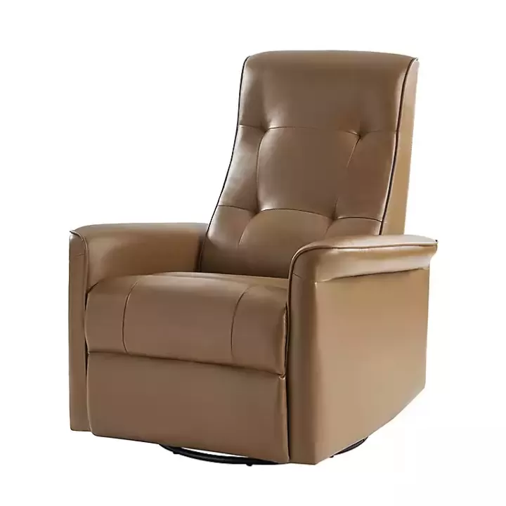 Discount Val Faux Leather Swivel Power Recliner Accent Chairs