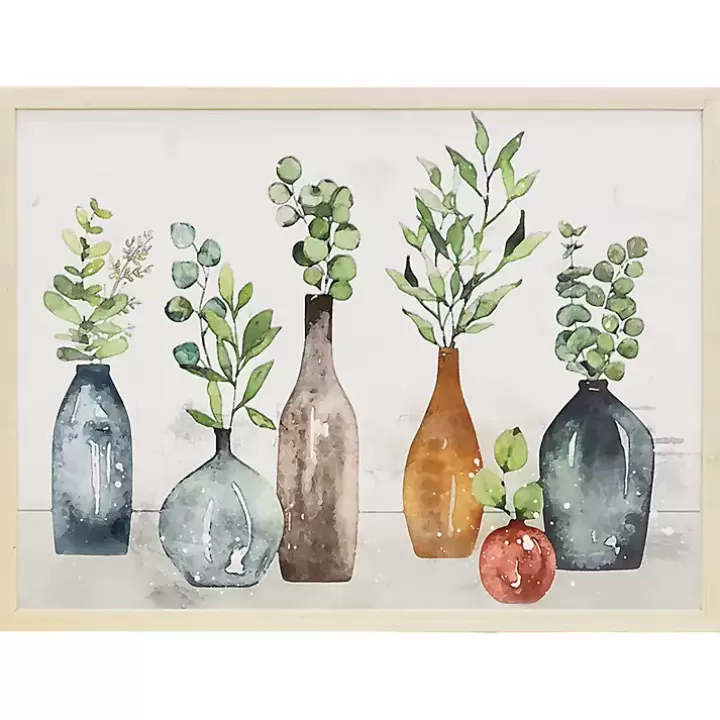 Clearance Vases with Greenery Framed Art Print Framed Art