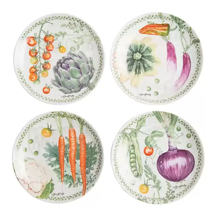 Outlet Vegetable Garden Salad Plates, Set of 4 Dinnerware