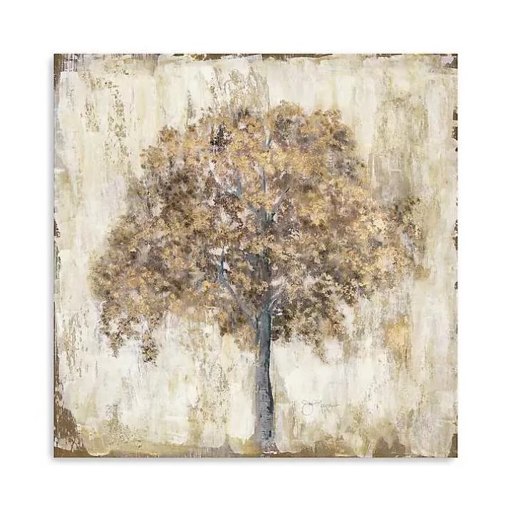 New Venetian Gold Tree Canvas Art Print, 40x40 in. Canvas Art