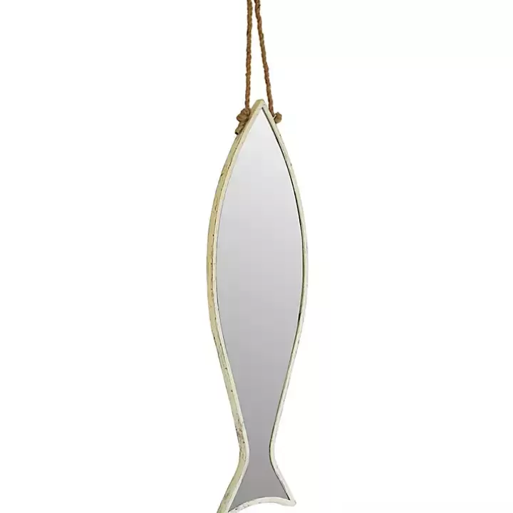 Flash Sale Vertical Fish Mirror with Rope Hanger Decorative Mirrors