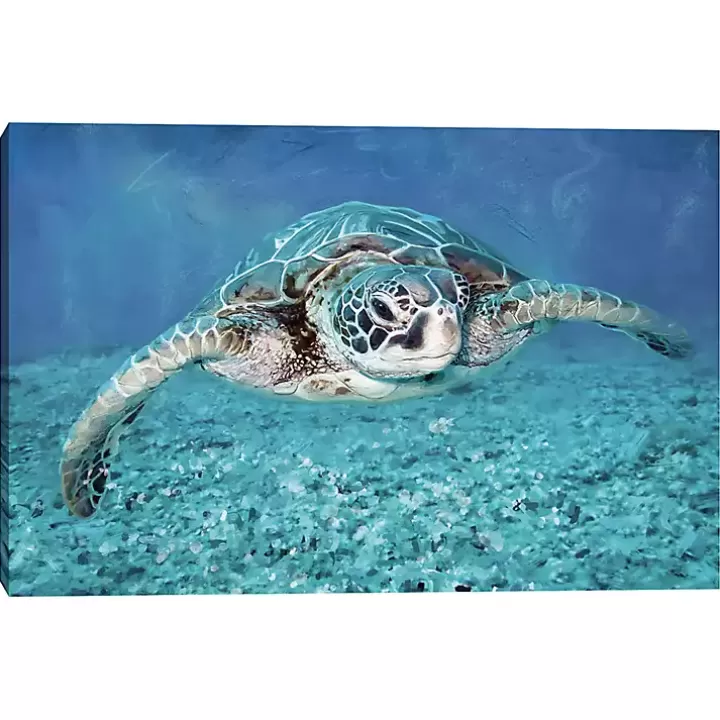 Fashion Vibrant Sea Turtle Canvas Art Print Canvas Art