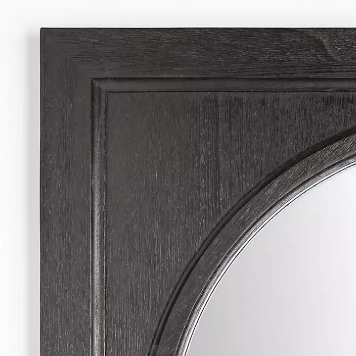 Sale Victor Black Wood Vault Wall Mirror Decorative Mirrors