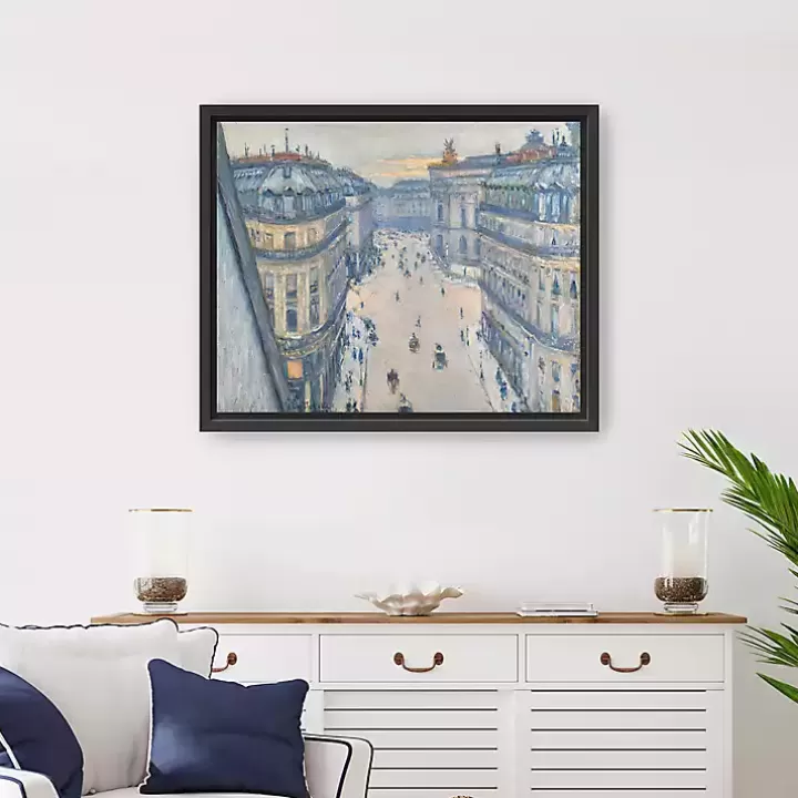 Shop View From Seventh Floor Framed Canvas Art Print Canvas Art