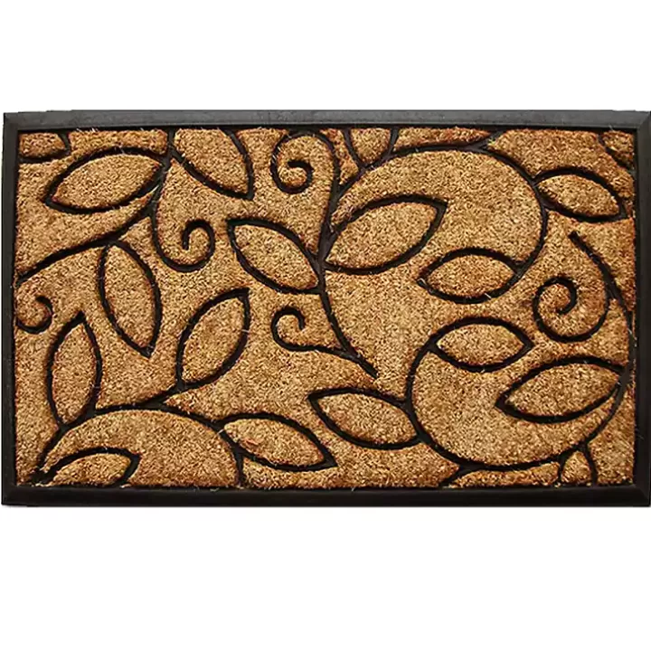 Flash Sale Vine Leaves Swirl Doormat, 36x24 in. Doormats