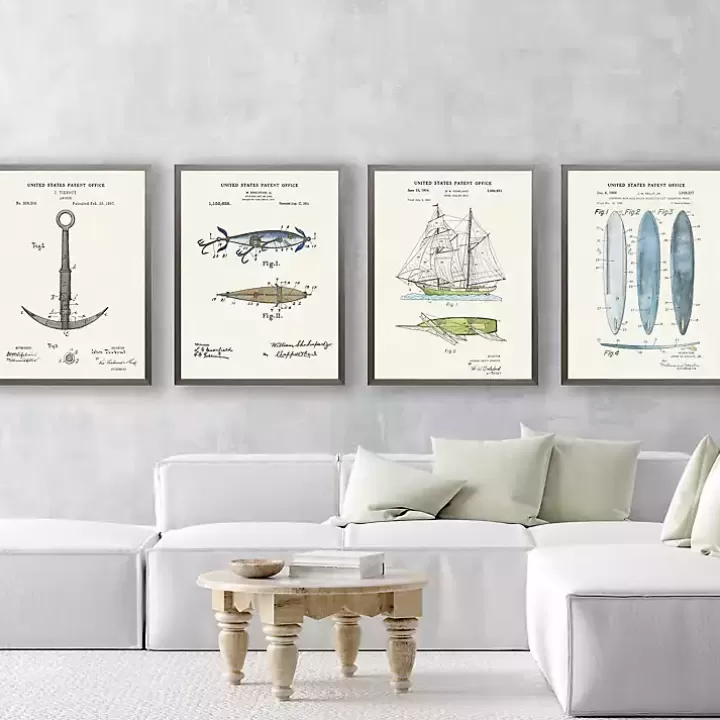 New Vintage Anchor Patent Framed Art Print Framed Art