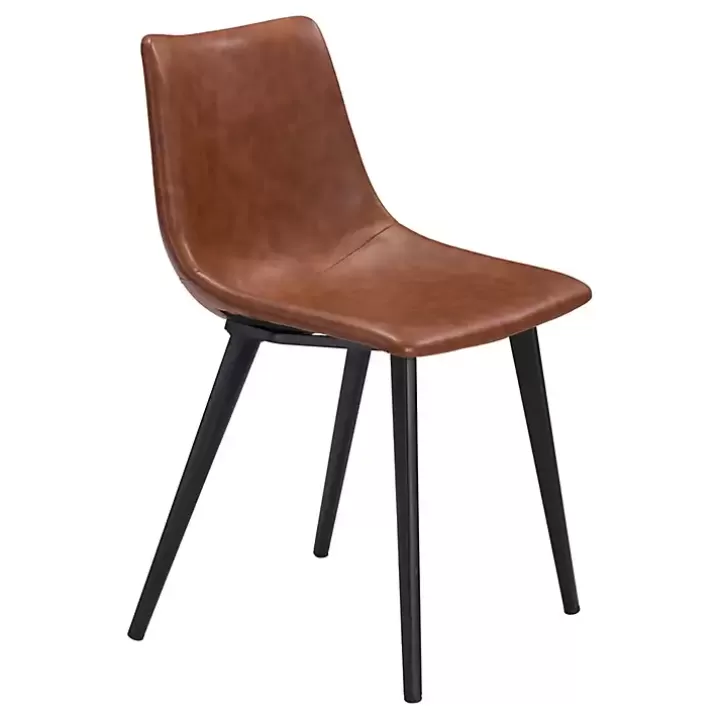 New Vintage Faux Leather Dining Chairs, Set of 2 Dining Chairs