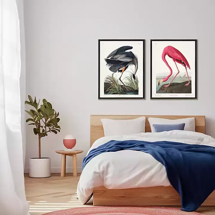 Flash Sale Vintage Flamingo Bookplate Framed Art Print Framed Art