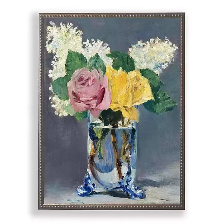 Outlet Vintage Floral I Beaded Framed Art Print Framed Art
