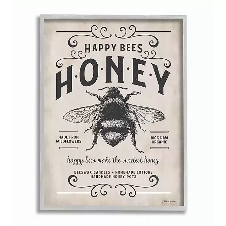 Best Vintage Honey Bee Framed Wall Plaque Wall Quotes & Signs