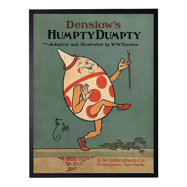 Hot Vintage Humpty Dumpty Book Cover Framed Wall Art Framed Art