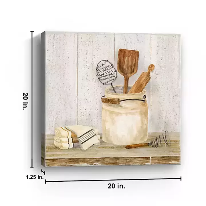 New Vintage Kitchen I Giclee Canvas Art Print, 20x20 Canvas Art