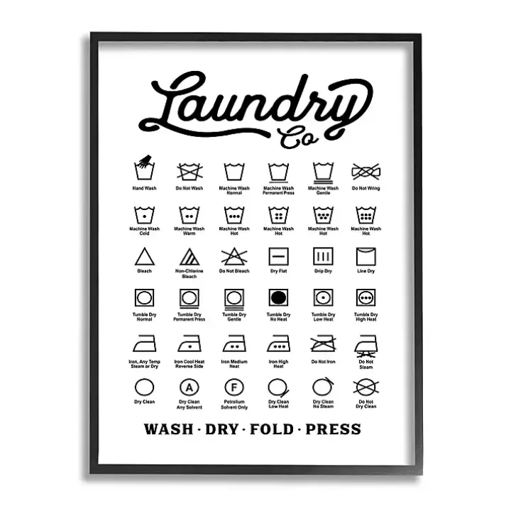Best Vintage Laundry Chart Framed Wall Plaque Wall Quotes & Signs