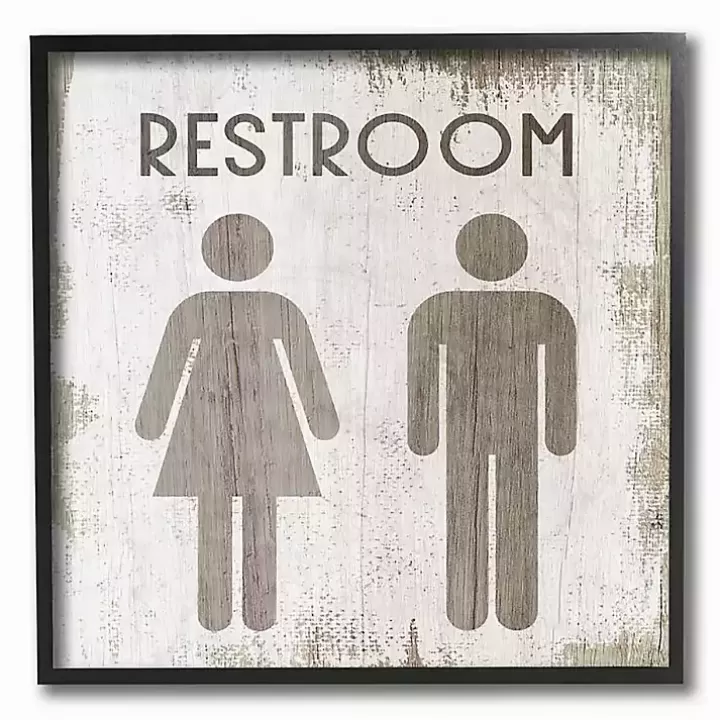 Store Vintage Restroom Sign Framed Wall Plaque Wall Quotes & Signs